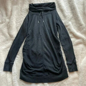 Liz Lange Maternity small grey sweater with adjustable cowl neck and ruching​